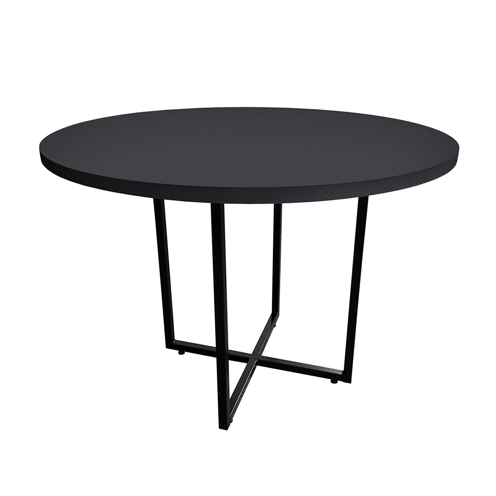 Mesa de Escritório Redonda 4 Lugares Spezia com pé de metálico e tampo de 30mm - SM - 74AX100L