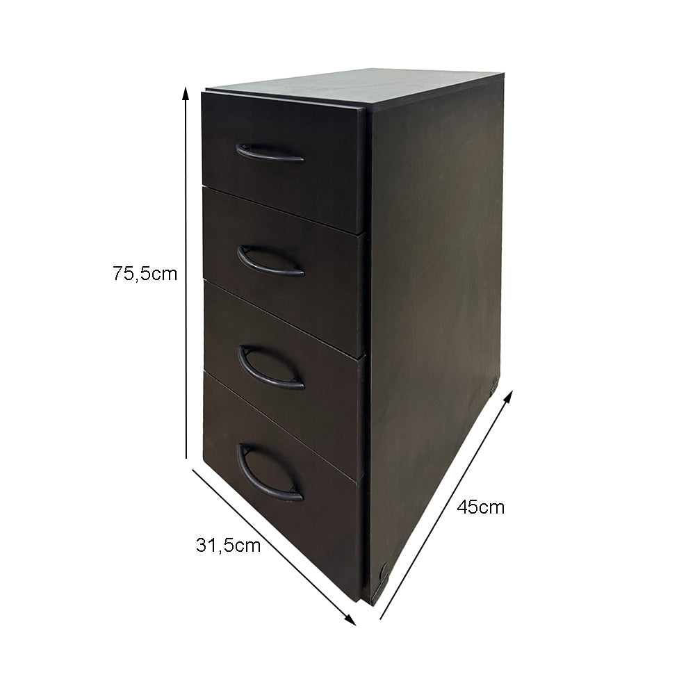 Gaveteiro fixo com 4 gavetas - SM Fênix - 75,5AX31,5LX45P