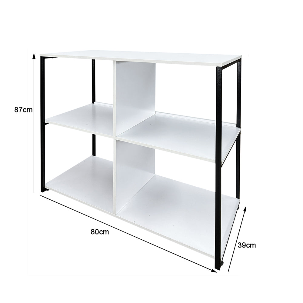 Estante baixa lateral com estrutura preta- SM Multiuso - 87AX80LX39P