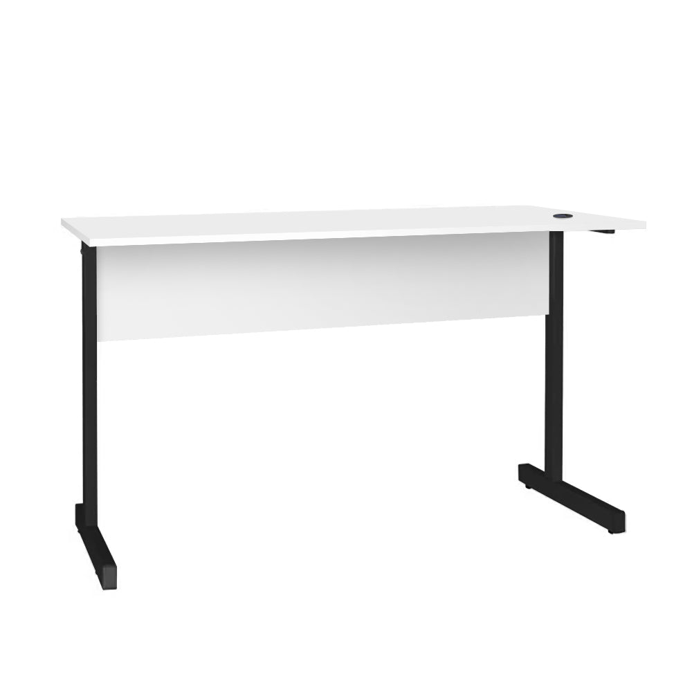 Mesa de Escritório 155cm Pé Metálico sem Gaveta com 1 passa fio - SM Super Light 15MM - 74AX155LX60P