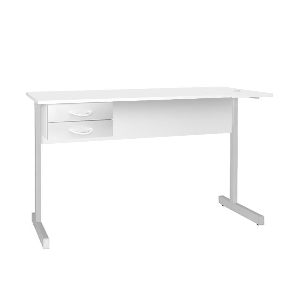 Mesa de Escritório 115cm Pé Metálico Com 2 Gavetas - SM Super Light 15MM - 74AX115LX60P