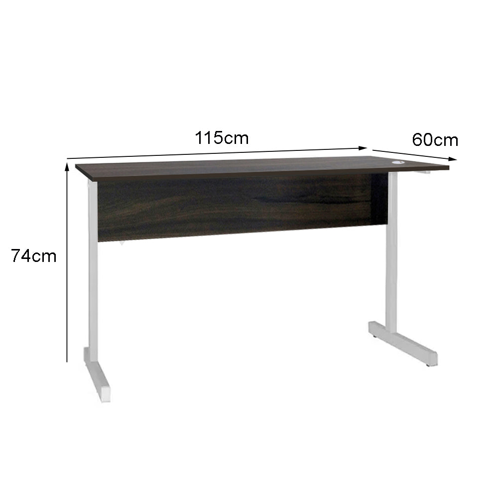 Mesa de Escritório 115cm Pé Metálico Com 2 Gavetas - SM Super Light 15MM - 74AX115LX60P