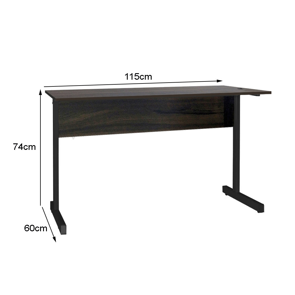 Mesa de Escritório 115cm Pé Metálico Com 2 Gavetas - SM Super Light 15MM - 74AX115LX60P