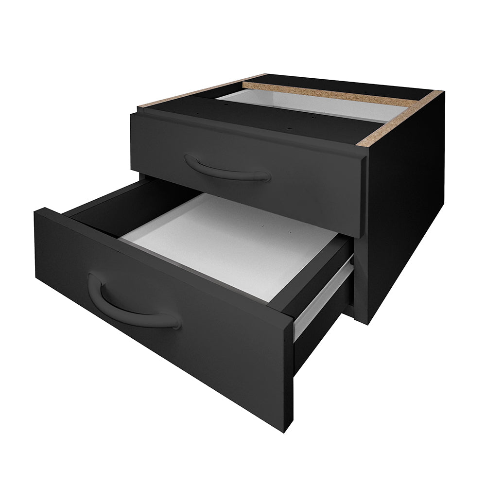 Mesa de Escritório 155cm Pé Metálico Com 2 Gavetas - SM Super Light 15MM - 74AX155LX60P