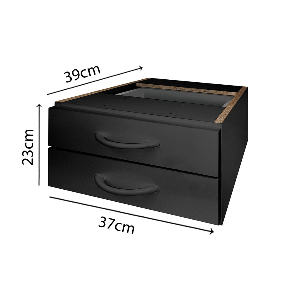 Mesa de Escritório 155cm Pé Metálico Com 2 Gavetas - SM Super Light 15MM - 74AX155LX60P