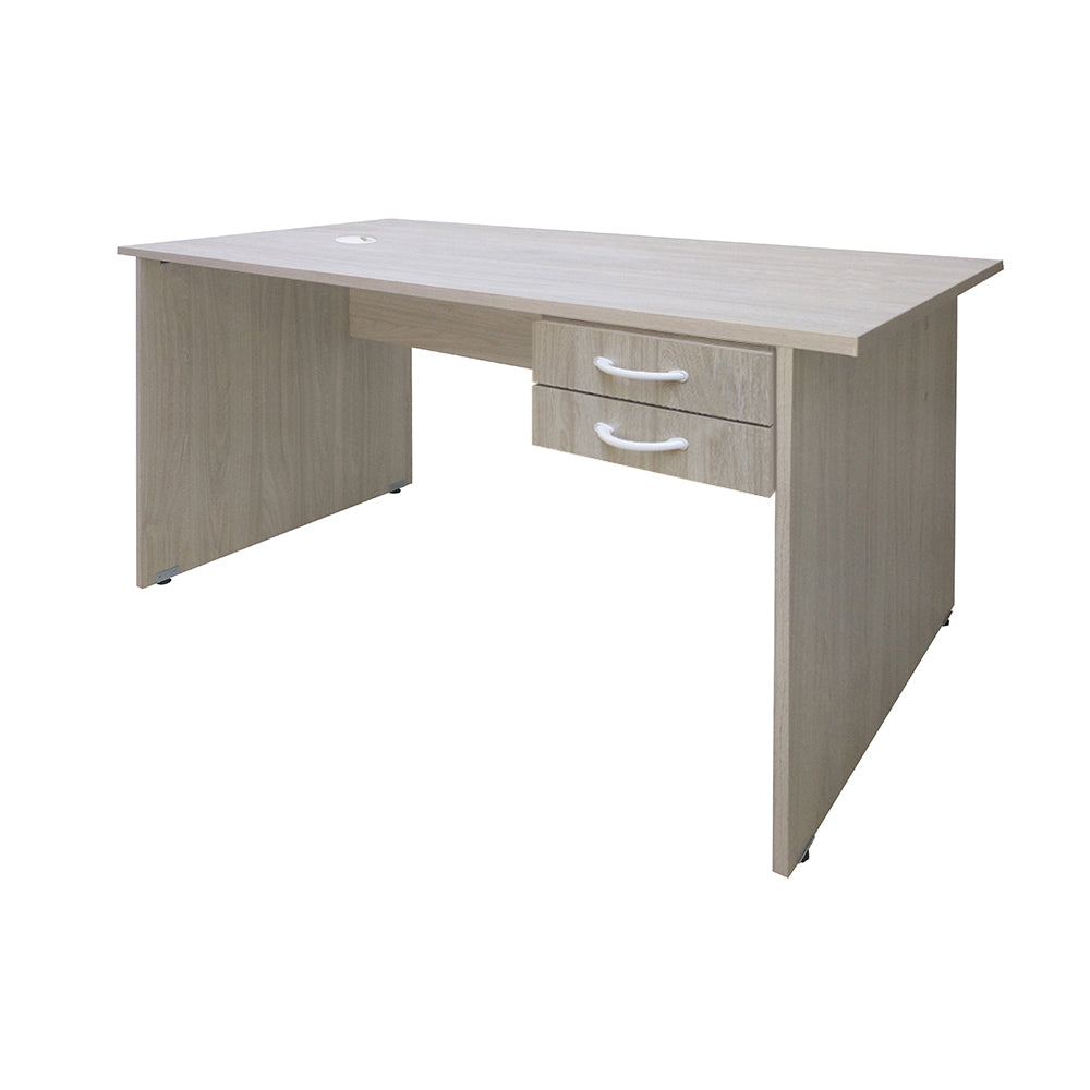 Mesa de Escritório 155cm Pé Painel Com 2 Gavetas - SM Super Light 15mm - 71AX155LX60P