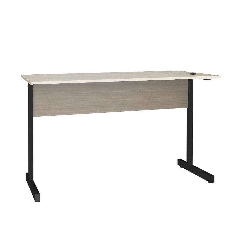 Mesa de Escritório 90cm Pé Metálico sem Gaveta com 1 passa fio - SM Super Light 15MM - 74AX90LX60P