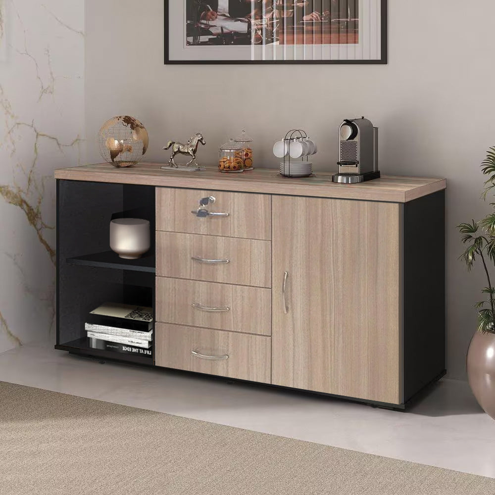 Armário baixo Com 4 gavetas e 1 Porta - SM Delta - 67AX120LX50P