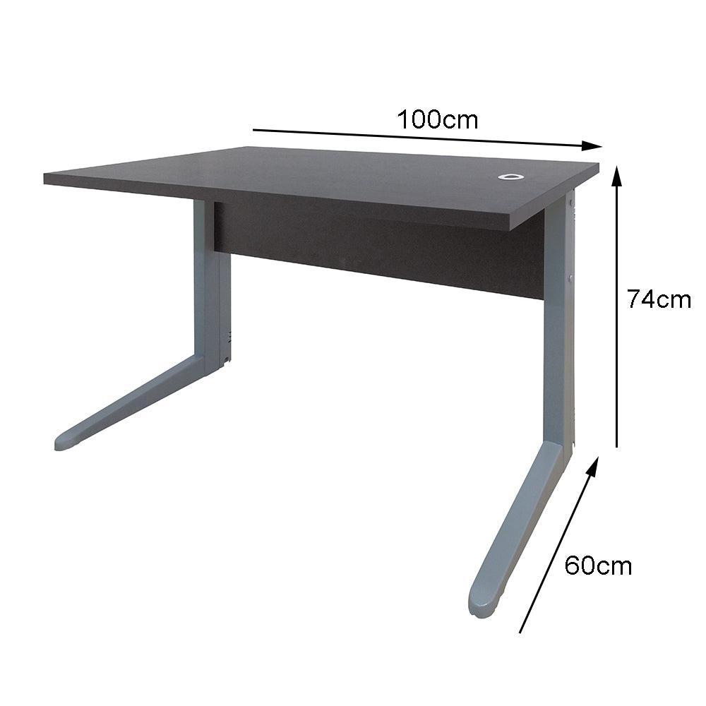 Mesa de Escritório 100cm Pé metálico - SM Alfa BP - 74Ax100Lx60P