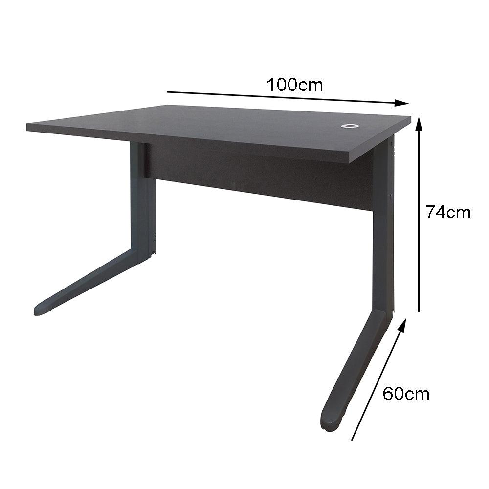 Mesa de Escritório 100cm Pé metálico - SM Alfa BP - 74Ax100Lx60P