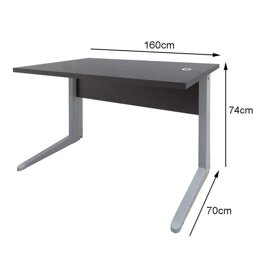 Mesa de Escritório 160cm Pé Metálico - SM Alfa BP - 74Ax160Lx70P