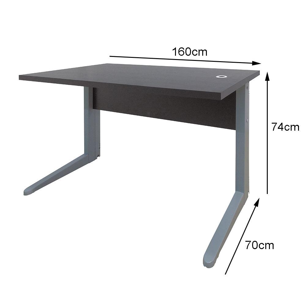 Mesa de Escritório 160cm Pé Metálico - SM Alfa BP - 74Ax160Lx70P