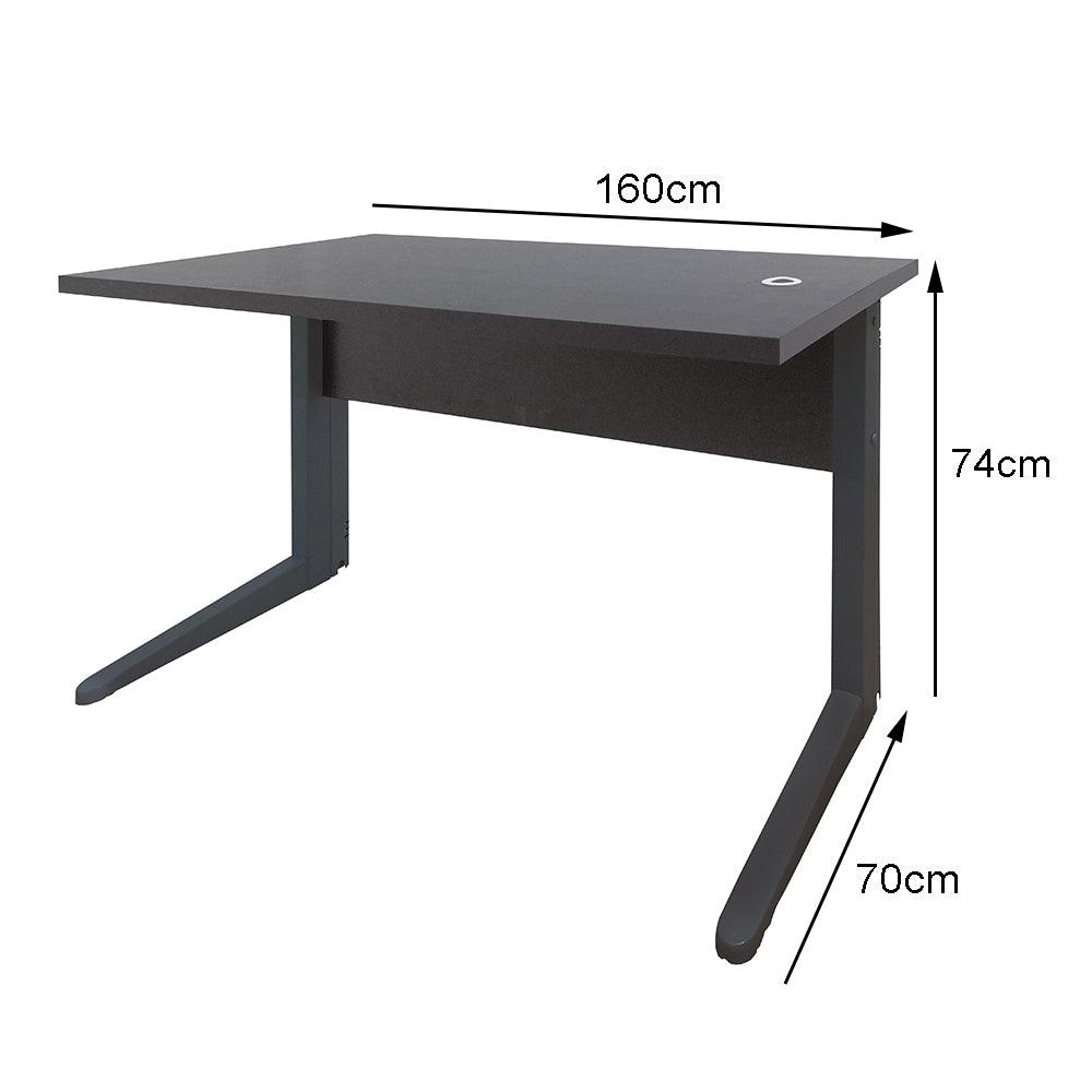 Mesa de Escritório 160cm Pé Metálico - SM Alfa BP - 74Ax160Lx70P