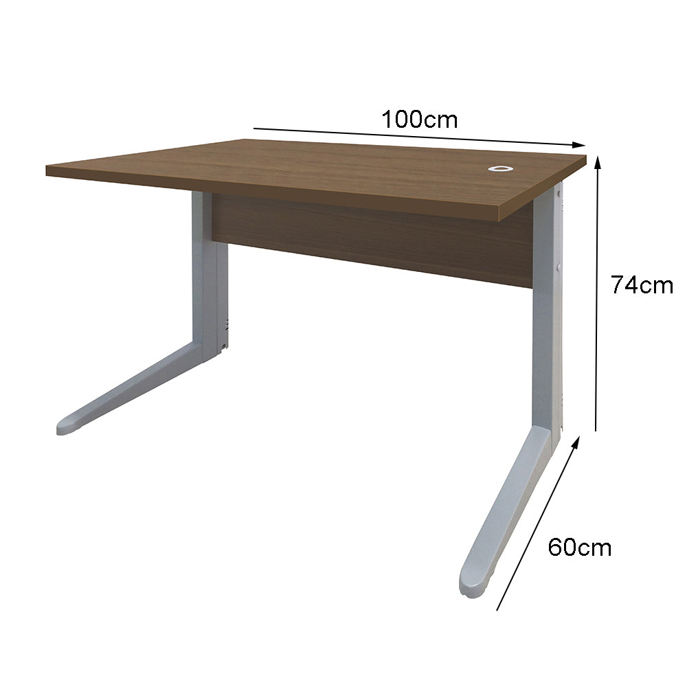 Mesa de Escritório 100cm Pé metálico - SM Alfa BP - 74Ax100Lx60P