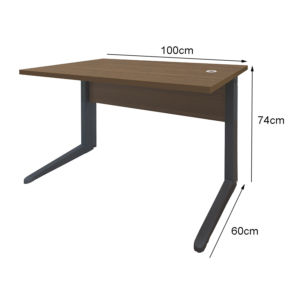 Mesa de Escritório 100cm Pé metálico - SM Alfa BP - 74Ax100Lx60P