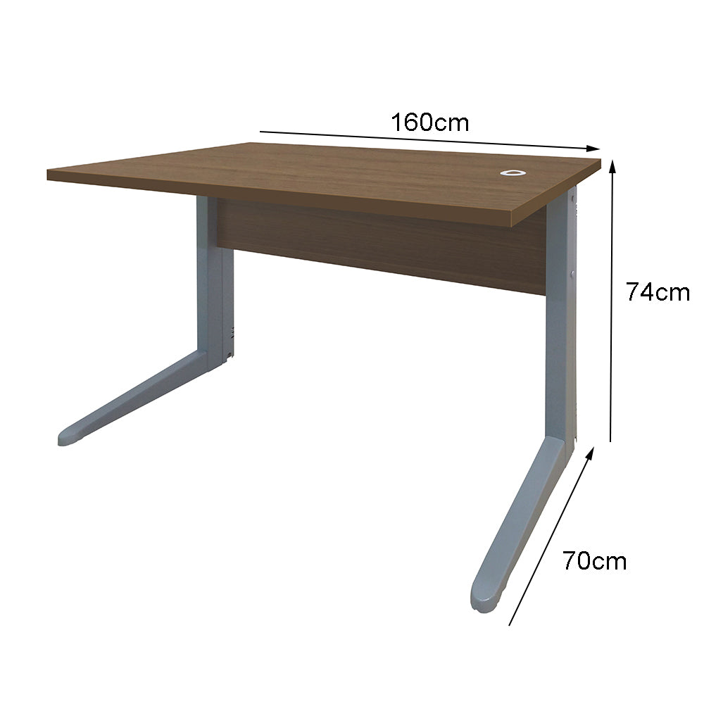 Mesa de Escritório 160cm Pé Metálico - SM Alfa BP - 74Ax160Lx70P