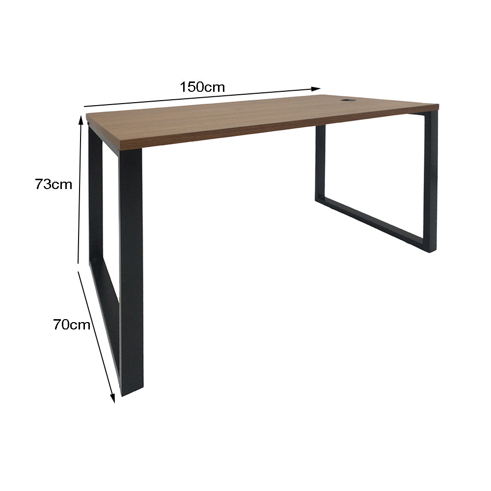 MESA DE ESCRITÓRIO 150cm COM PÉ QUADRO - SM ALFA BP - 73AX150LX70P