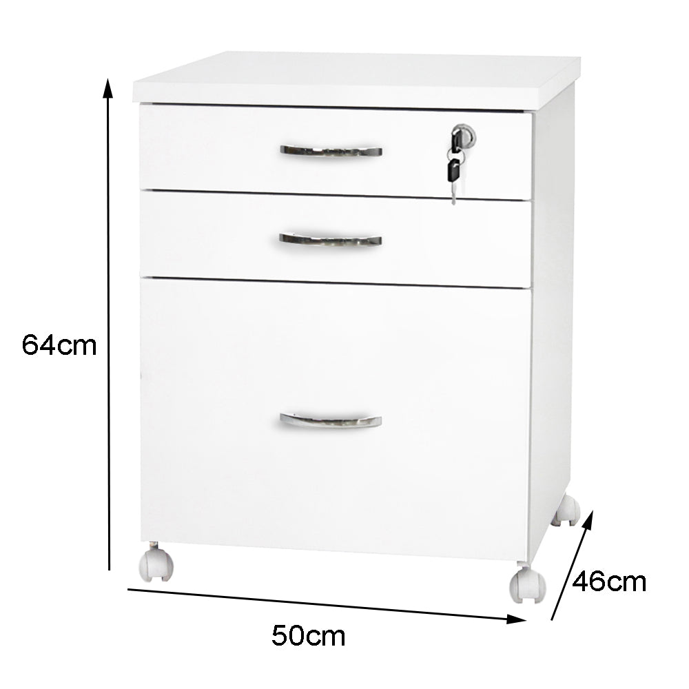 Gaveteiro Volante com 2 Gavetas e 1 Gaveta para Pasta Suspensa - SM Alfa BP - 64AX50LX46P