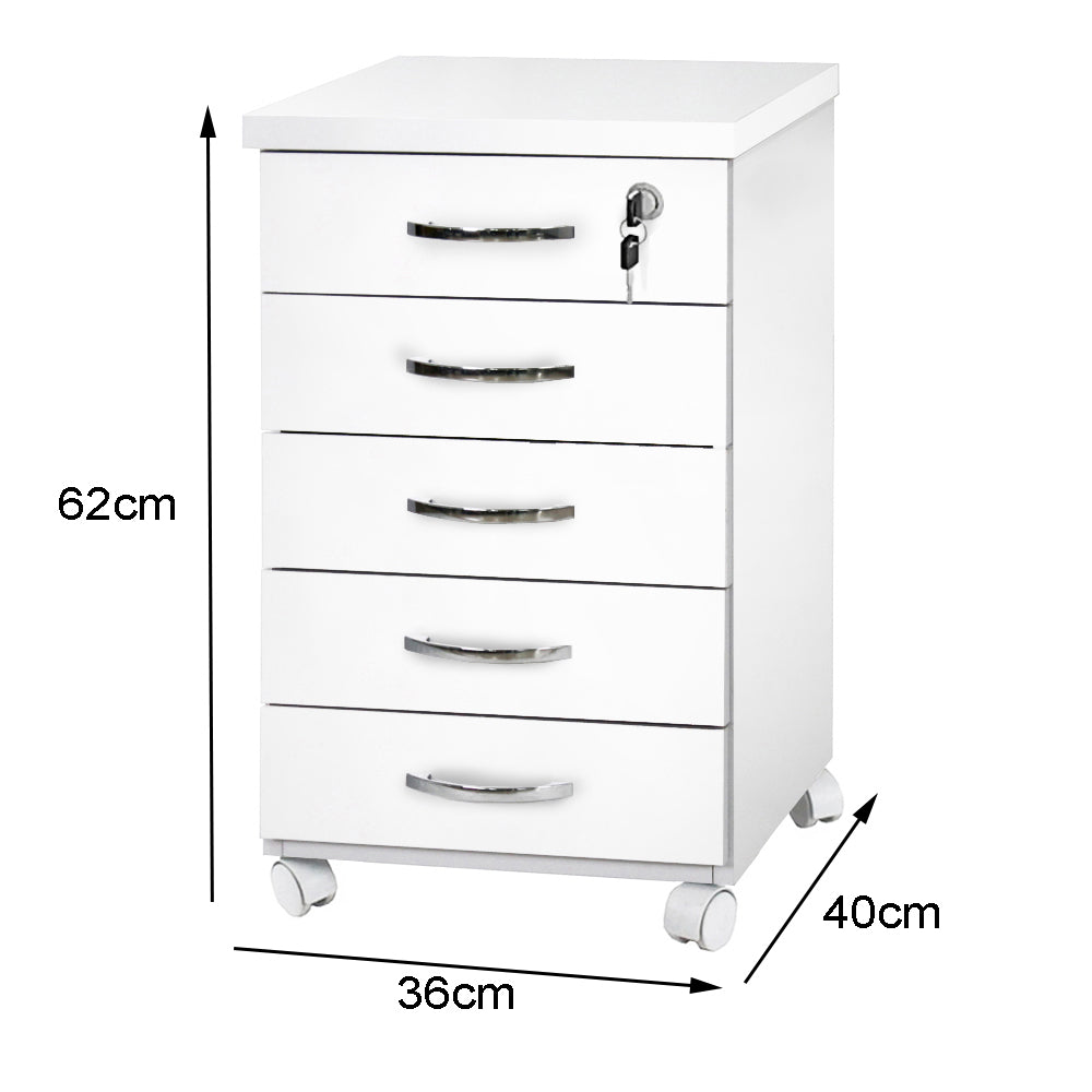 Gaveteiro Volante com 5 Gavetas - SM Alfa BP - 62AX36LX40P