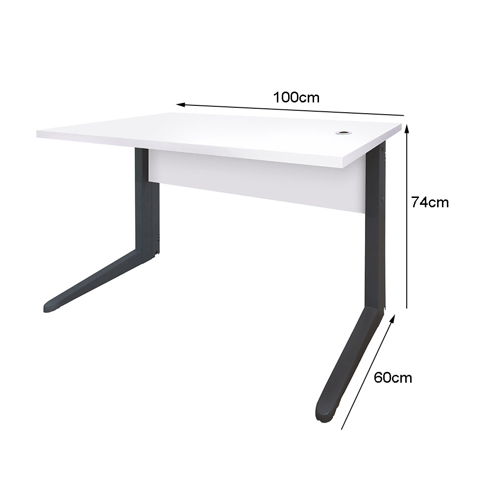 Mesa de Escritório 100cm Pé metálico - SM Alfa BP - 74Ax100Lx60P