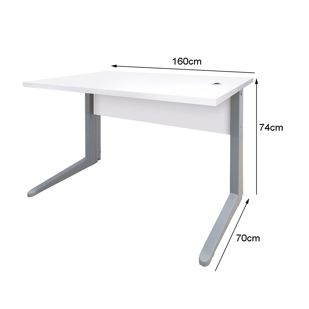Mesa de Escritório 160cm Pé Metálico - SM Alfa BP - 74Ax160Lx70P