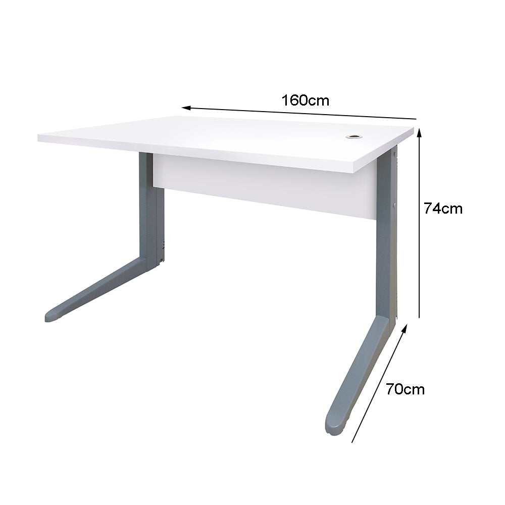 Mesa de Escritório 160cm Pé Metálico - SM Alfa BP - 74Ax160Lx70P