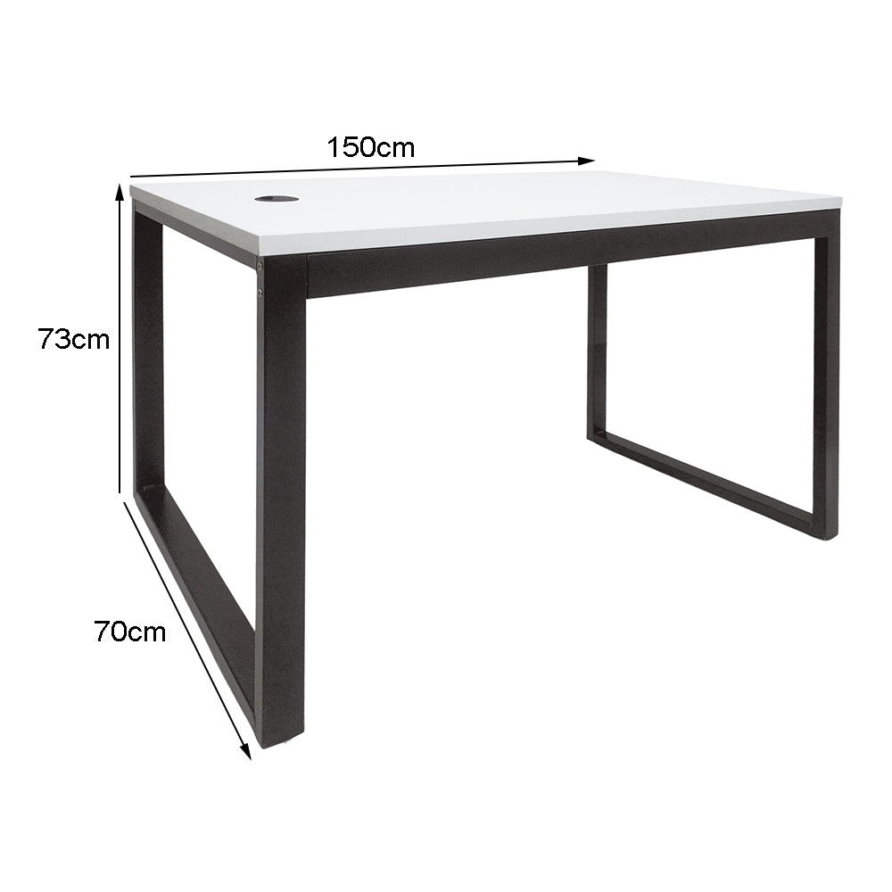 MESA DE ESCRITÓRIO 150cm COM PÉ QUADRO - SM ALFA BP - 73AX150LX70P