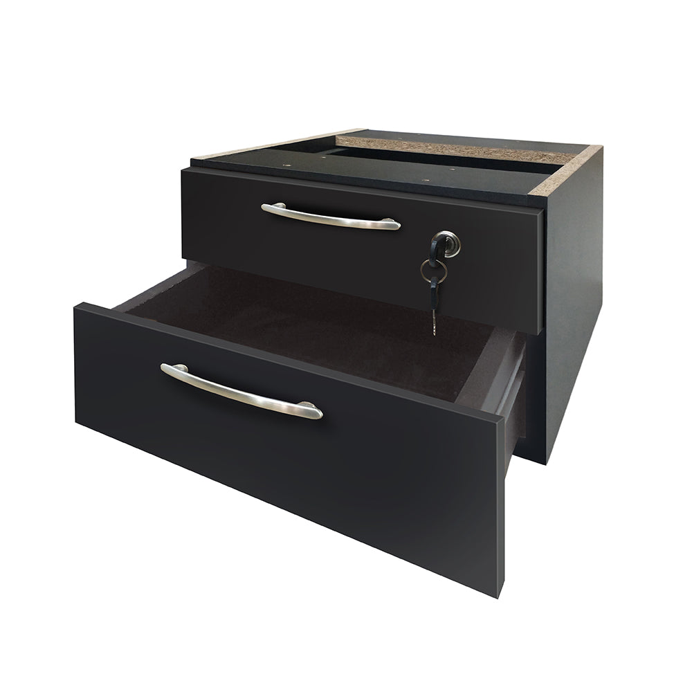 Mesa de Escritório 150cm Pé Metálico Com Gaveteiro de 2 Gavetas - SM Prime - 76Ax150Lx70P