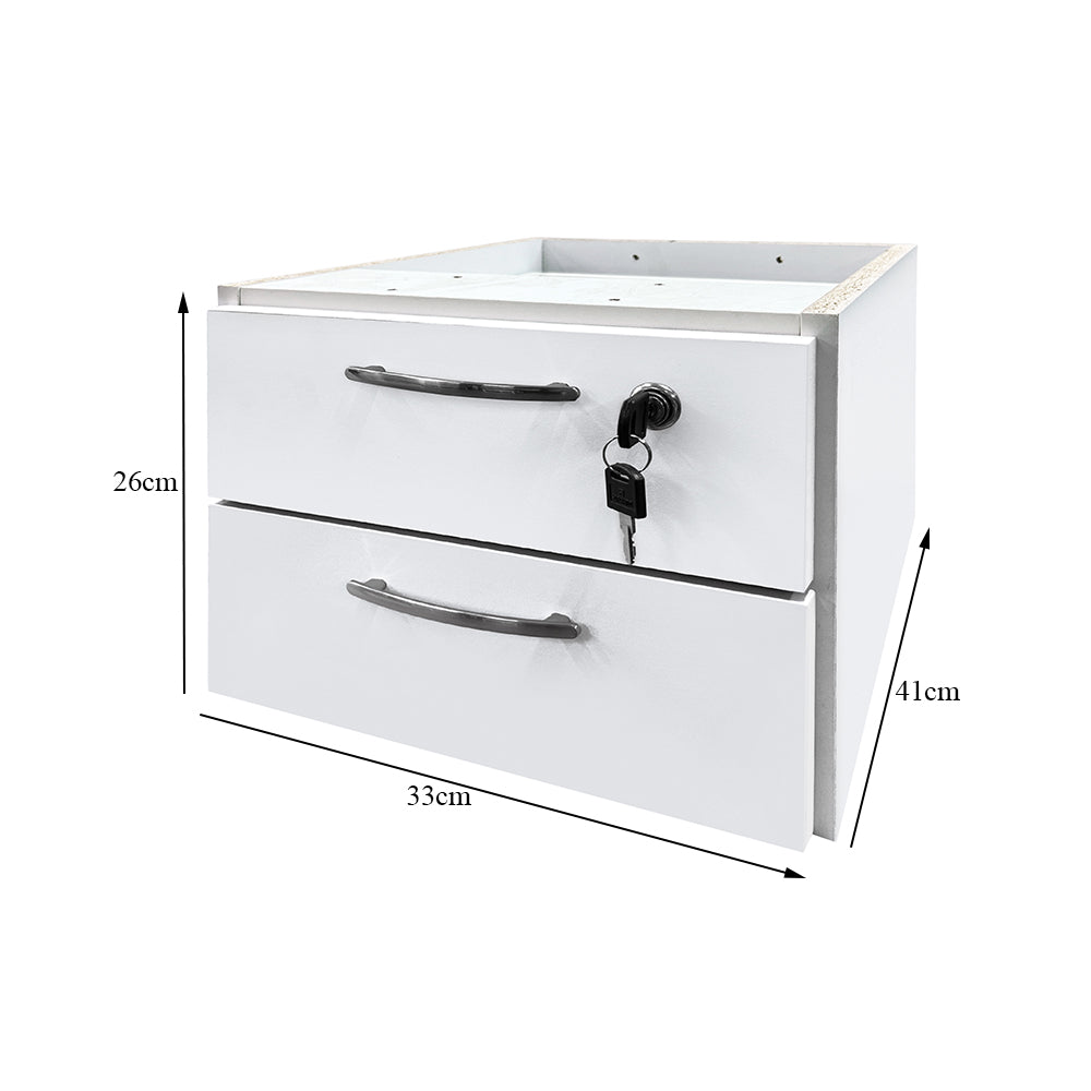 Mesa de Escritório 120cm Pé Metálico Com Gaveteiro de 2 Gavetas - SM Prime - 76Ax120Lx60P