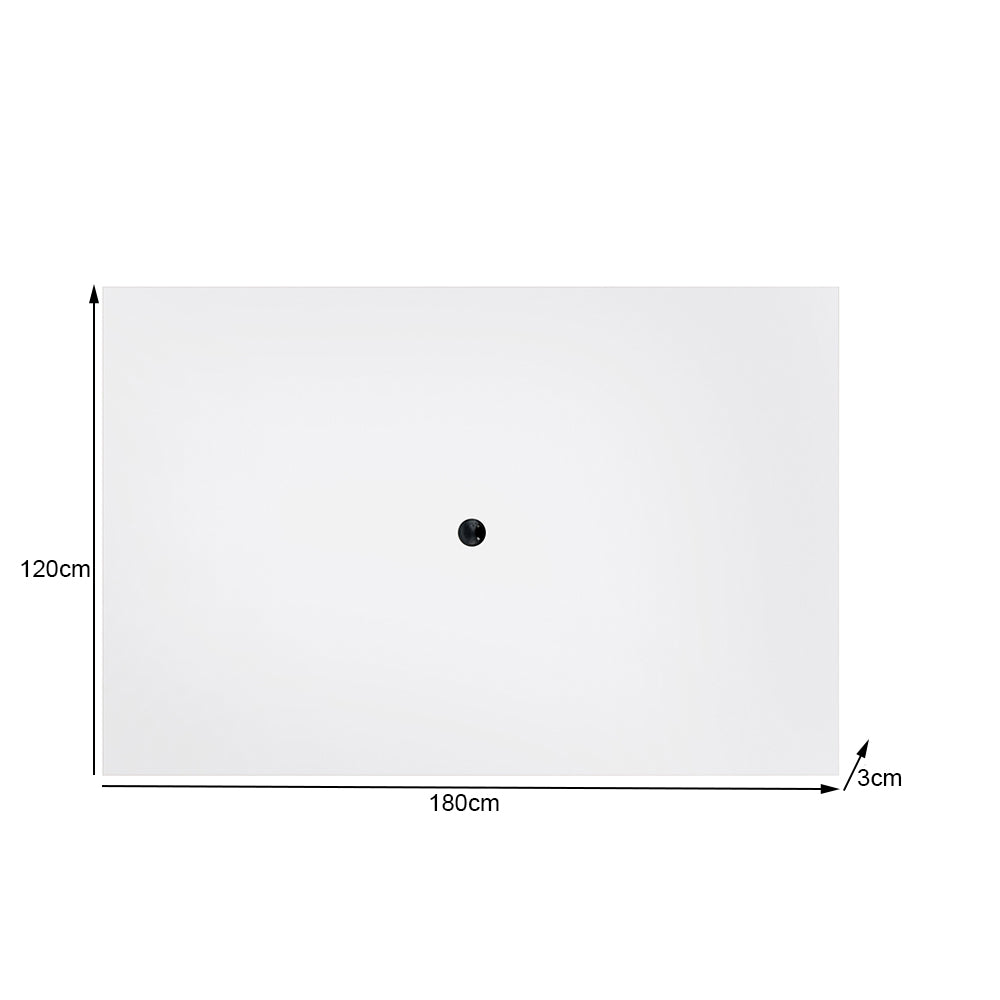 Painel de parede com passa cabo para mesa de reunião - Sm Prime 120x180x3