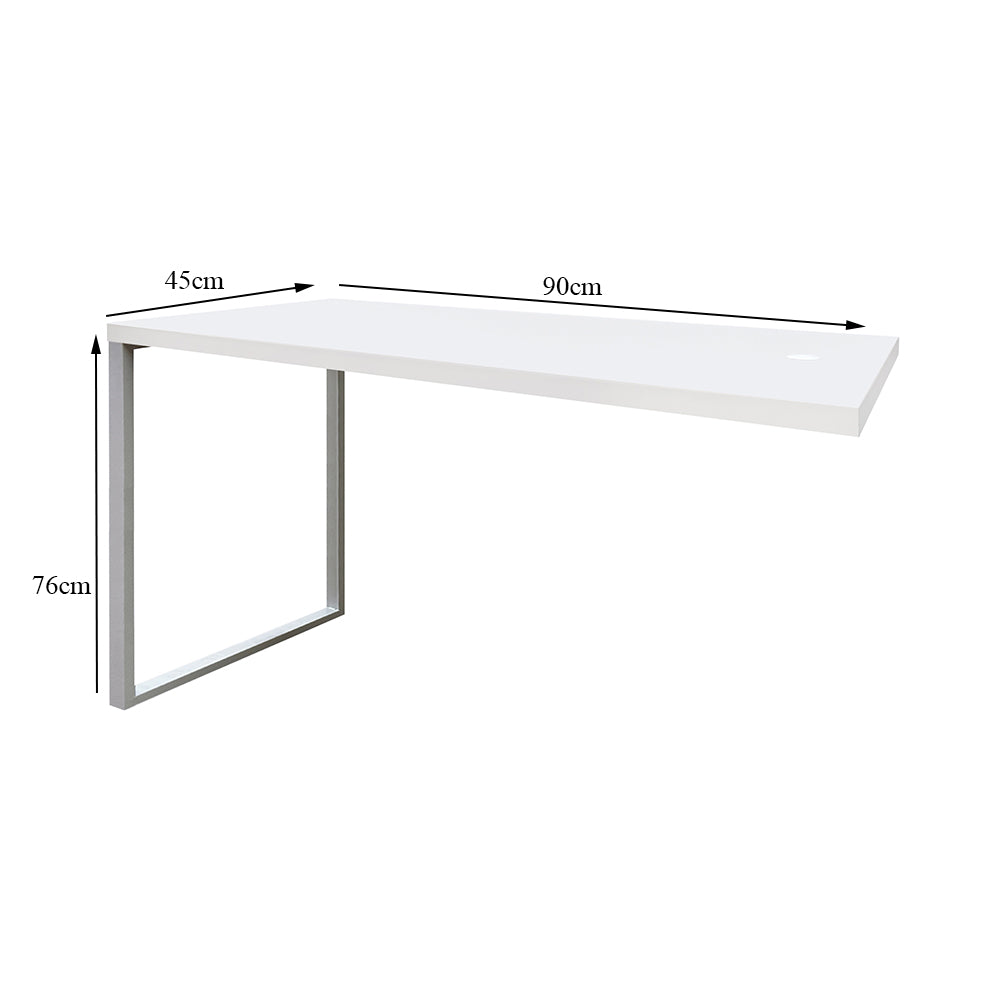 Mesa de Escritório em "L" Pé Metálico - Sm Prime - 76Ax140Lx160P