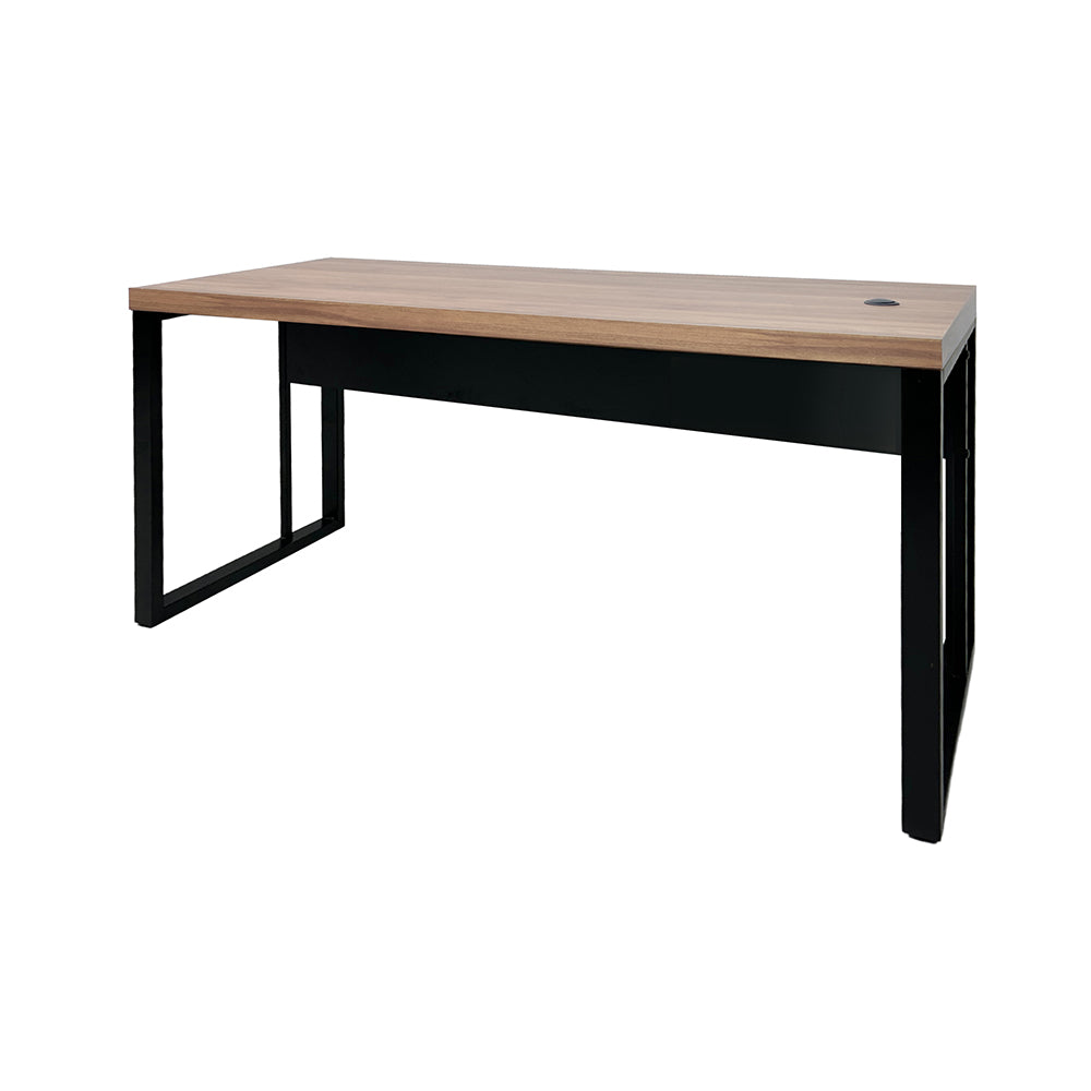 Mesa de Escritório 140cm Pé Metálico Com Gaveteiro de 2 Gavetas - SM Prime - 76Ax140Lx60P
