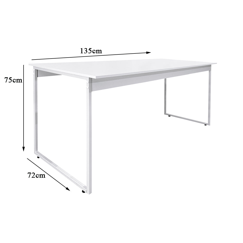 Mesa para Refeitório 4 Lugares c/2 Bancos 2 Lug. em MDF com Estrutura Metálica 135L x 72P