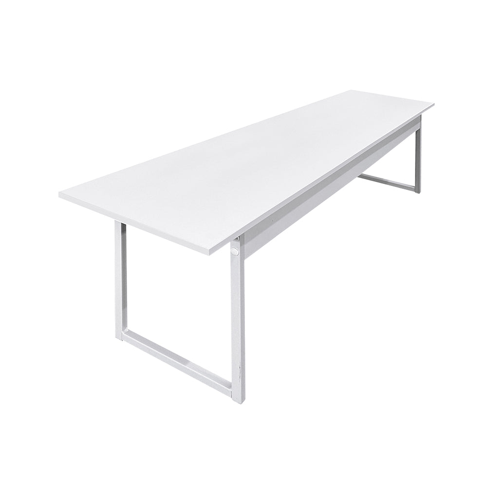 Mesa para Refeitório 4 Lugares c/2 Bancos 2 Lug. em MDF com Estrutura Metálica 135L x 72P