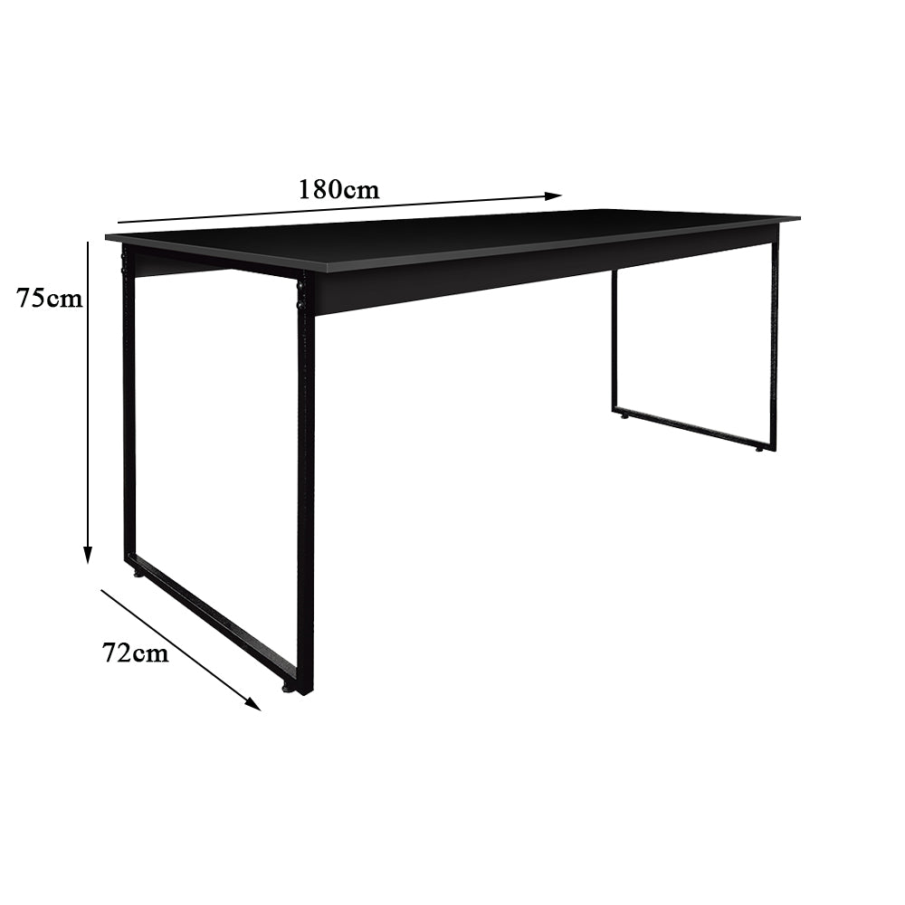 Mesa para Refeitório 6 Lugares c/2 Bancos 3 Lug. em MDF com Estrutura Metálica 180L x 72P