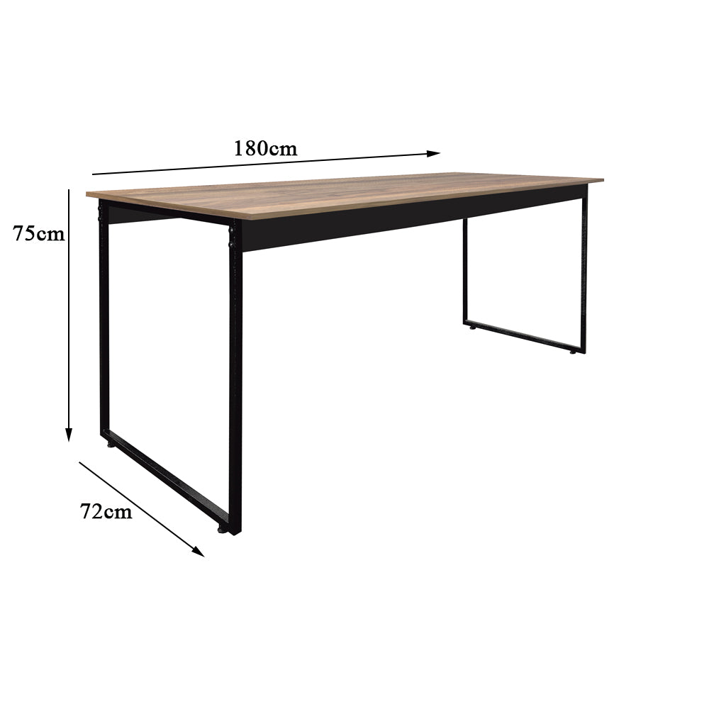 Mesa para Refeitório 6 Lugares c/2 Bancos 3 Lug. em MDF com Estrutura Metálica 180L x 72P