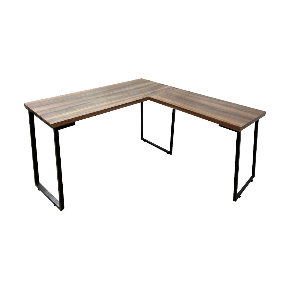 Mesa de Escritório em "L" Pé Metálico - Porto - 120Lx50Px74A / 130Lx34P