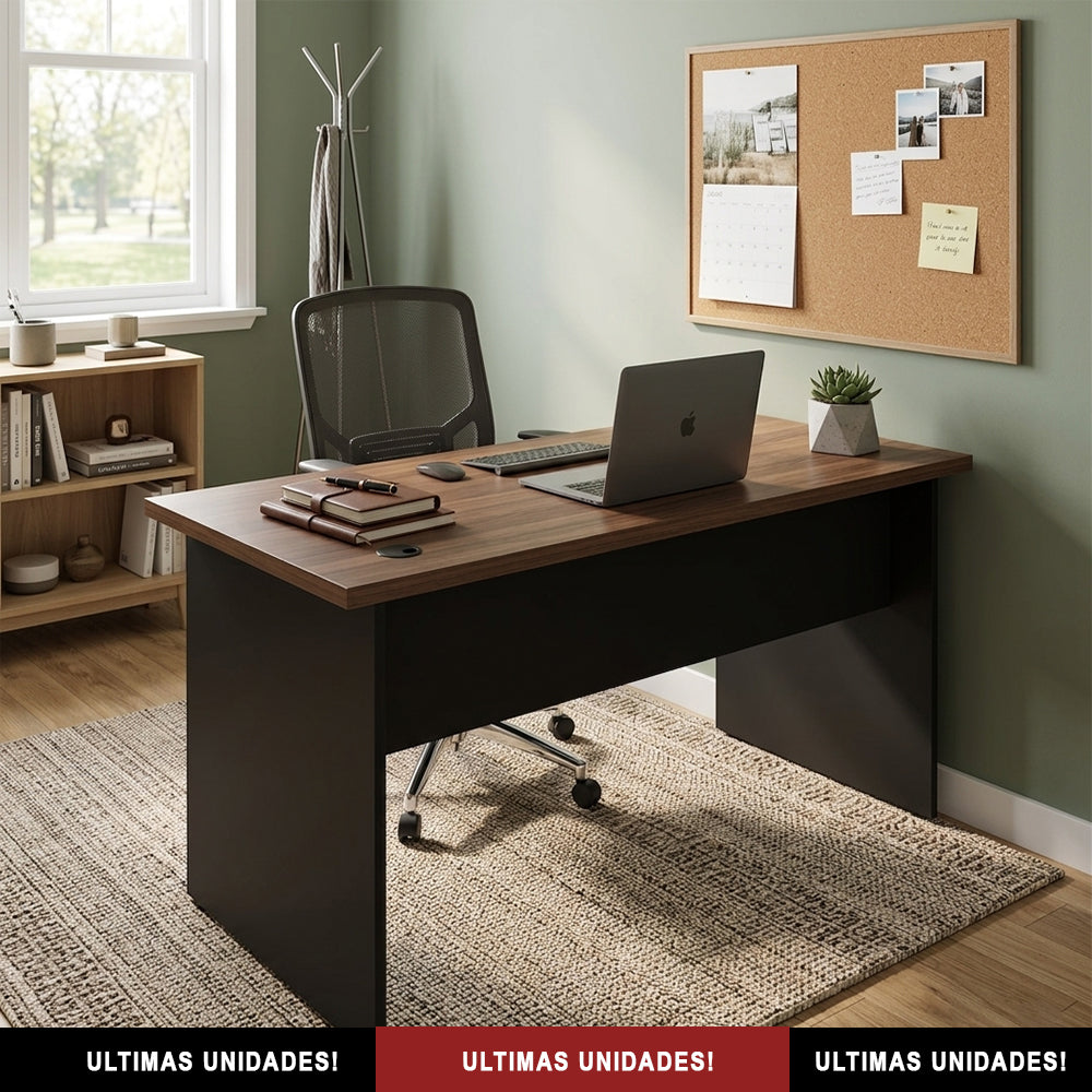 Mesa de Escritório 160cm Pé Painel - SM Alfa BP - 73Ax160Lx70P