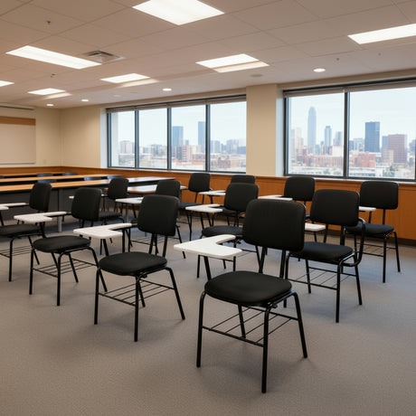 Cadeira universitária estofada 1058 destra prancheta em BP - MS System