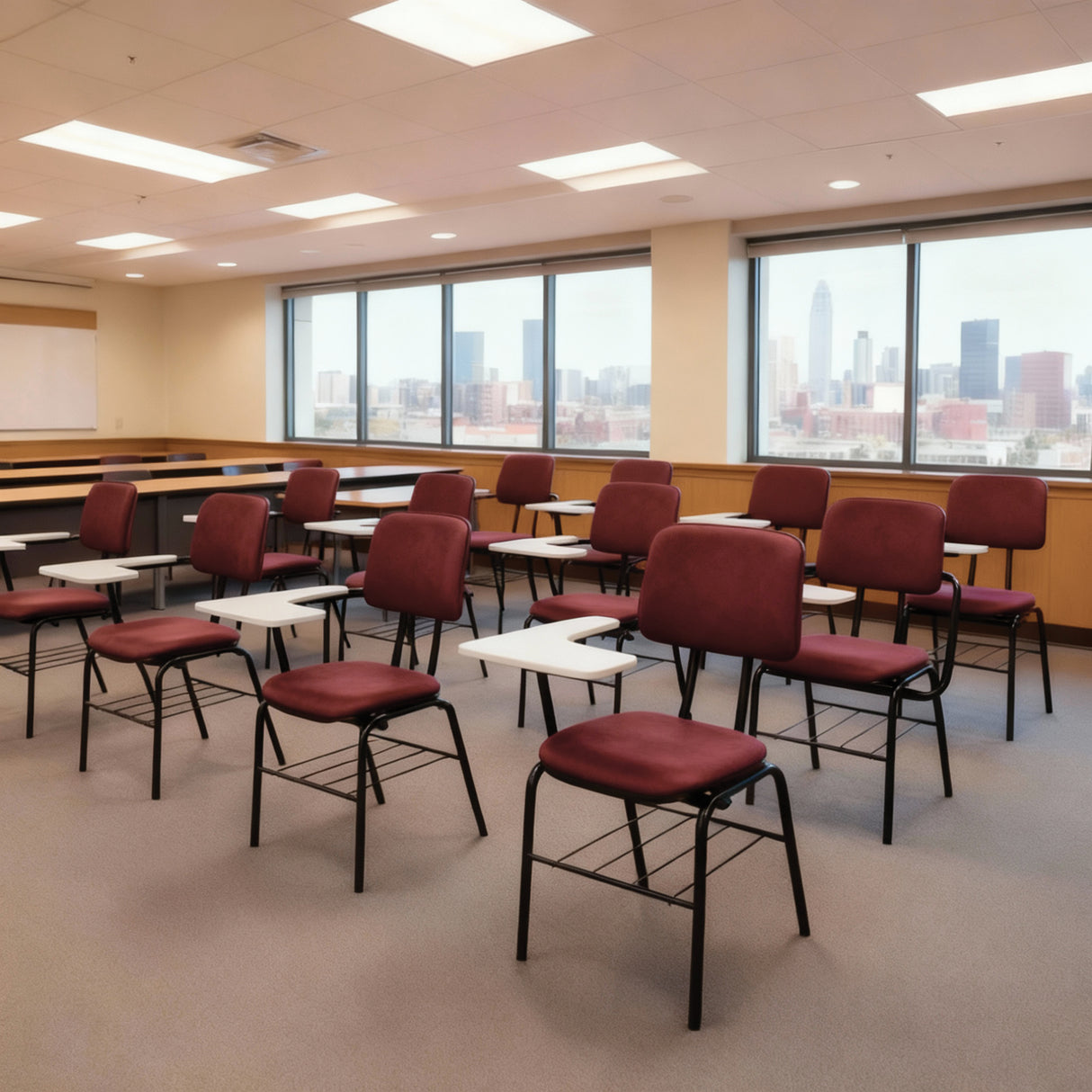 Cadeira universitária estofada 1058 destra prancheta em BP - MS System