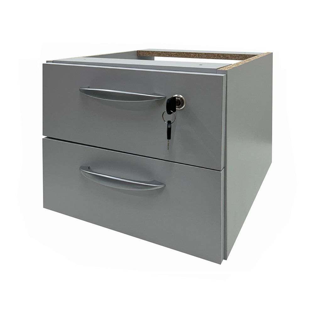 Mesa de Escritório 150cm pé painel com gaveteiro de 2 gavetas - Euro ATC30 - 74Ax150Lx60P