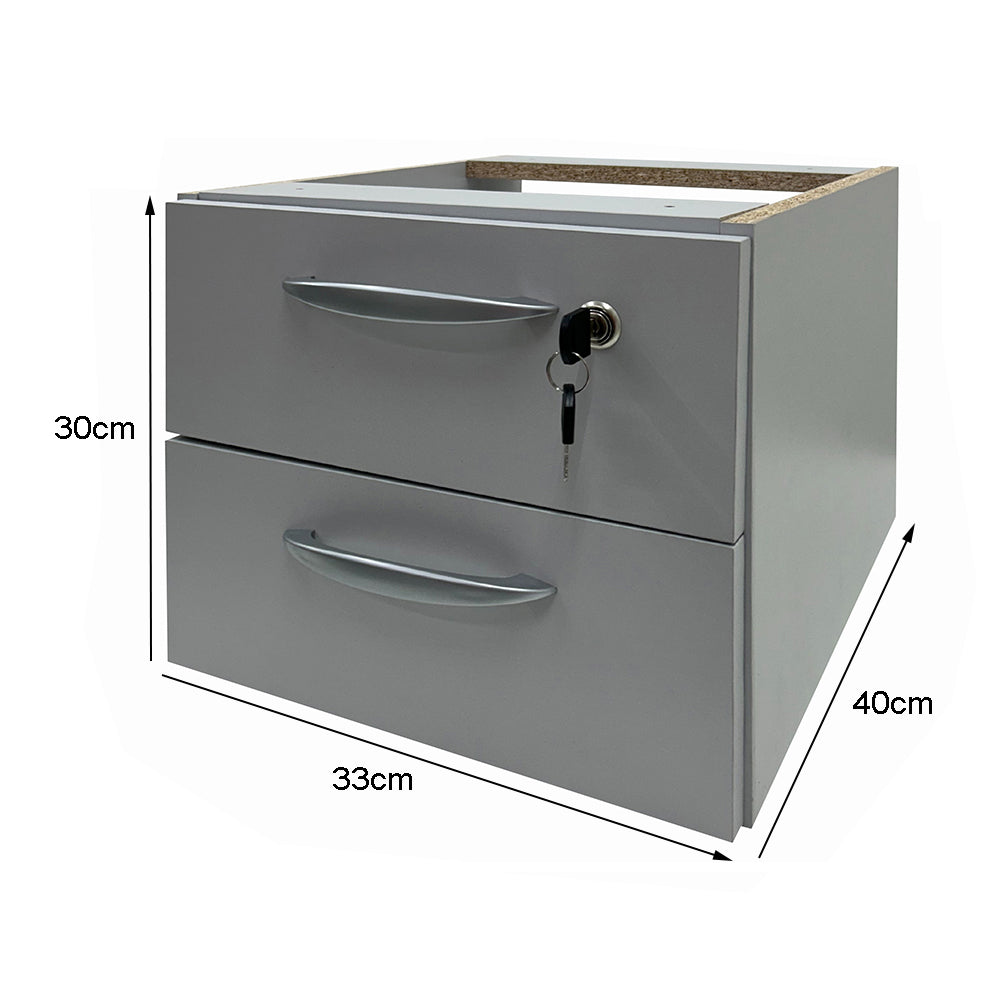 Mesa de Escritório 150cm pé painel com gaveteiro de 2 gavetas - Euro ATC30 - 74Ax150Lx60P