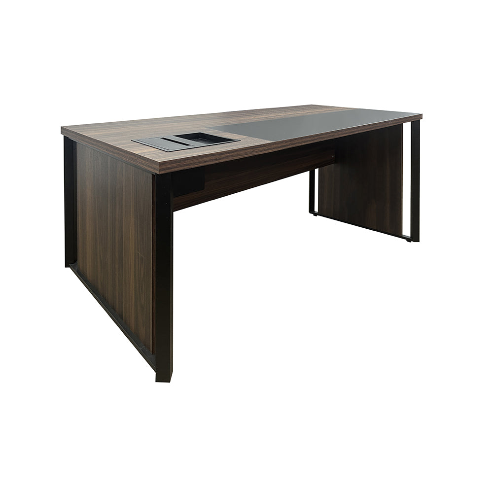 Mesa de Escritório 180cm Com 1 Caixa de Tomadas à Esquerda - Euro Malta - 74AX180LX80P