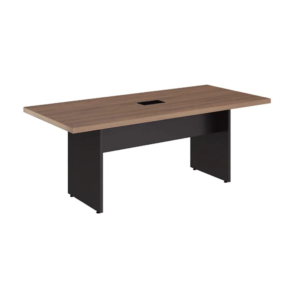 MESA DE ESCRITÓRIO REUNIÃO RETANGULAR 6 Lugares C/ 1 CAIXA DE TOMADAS COM PÉ PAINEL - EURO CROÁCIA - 73AX200LX90P