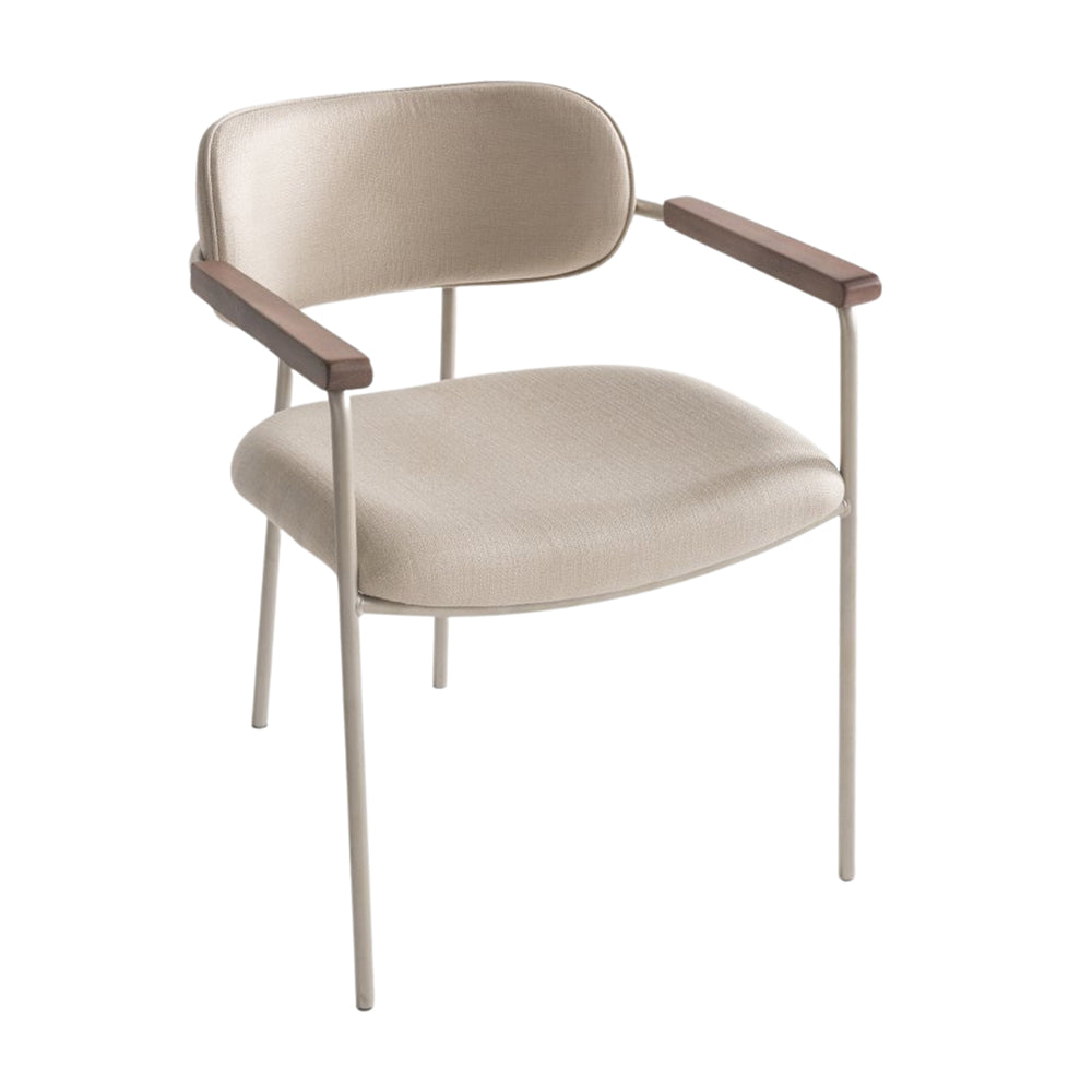 POLTRONA LEIA ESTOFADA EM LINHO - MULLER