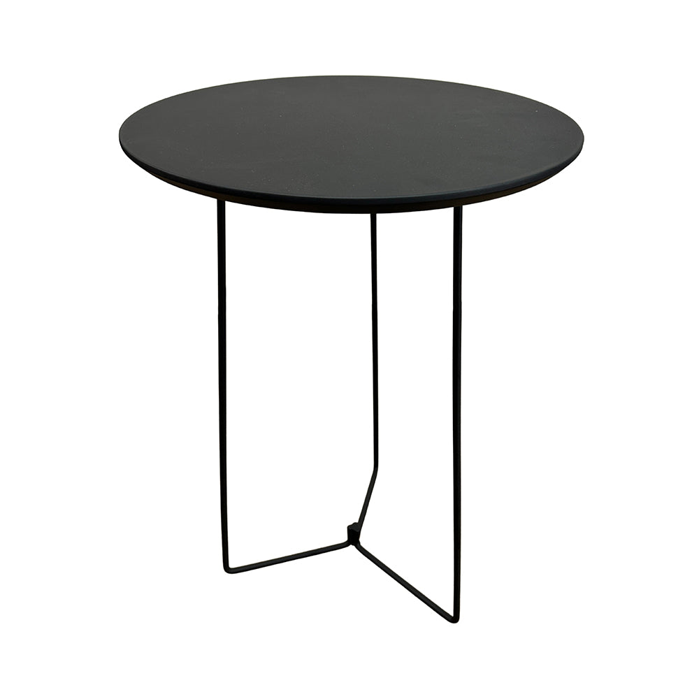 Mesa Lateral com Tampo MDF/BP e Base Metálica Metalizada 60Ax42L