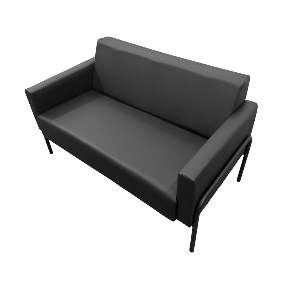 SOFÁ HERA 2 LUGARES COURVIN BASE PRETA - MULLER