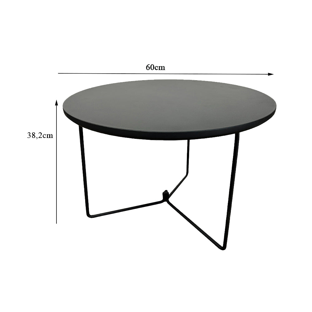 Mesa de Centro com Tampo MDF/BP e Base Metálica 38,2Ax60L