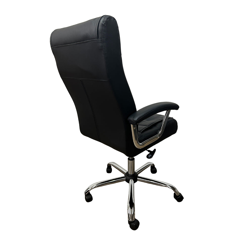 Cadeira de Escritório Presidente em PU e base cromada Oslo - OR Design