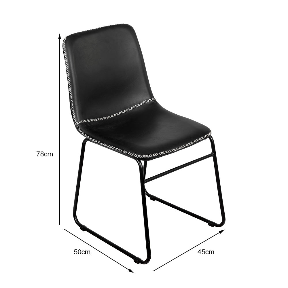 Cadeira de escritório Verner em courvin com pés de aço - Or Design